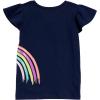 imageSimple Joys by Carters Girls ShortSleeve Shirts and Tops Pack of 3Grey RainbowLight Orange Mixed PrintNavy Unicorn