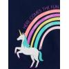 imageSimple Joys by Carters Girls ShortSleeve Shirts and Tops Pack of 3Grey RainbowLight Orange Mixed PrintNavy Unicorn