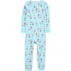 imageSimple Joys by Carters Kids 3Pack Snug Fit Footless Cotton PajamasBallerinaMoonBee