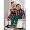 imageSimple Joys by Carters babyboys 4piece Special Occasion Bowtie and Suspender Pants SetOlive HeatherRed Tartan Plaid