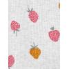 imageSimple Joys by Carters babygirls 2way Zip Thermal Footed Sleep and Play Pack of 2Dark Rose Forest AnimalsGrey Strawberries