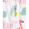imageSimple Joys by Carters babygirls 3pack Romper Sunsuit and DressFlamingoFlowersSea Friends