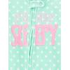 imageSimple Joys by Carters girls LooseFit Flame Resistant Fleece Footed PajamasCatDotsOwls