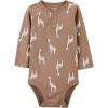 imageSimple Joys by Carters unisexbaby 5pack Longsleeve BodysuitBrown Safari