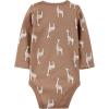 imageSimple Joys by Carters unisexbaby 5pack Longsleeve BodysuitBrown Safari