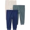 imageSimple Joys by Carters Baby 3Pack Thermal PantsGreen Stripe