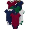 imageSimple Joys by Carters Baby Boys 6Pack ShortSleeve BodysuitBurgundyGreenNavy