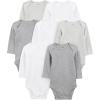 imageSimple Joys by Carters Unisex Baby 7pack Long Sleeve BodysuitHeather White
