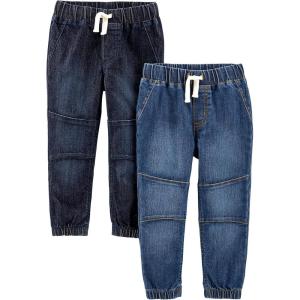 imageSimple Joys by Carters Baby Boys 2Pack Pull on Denim PantDenimDark Denim