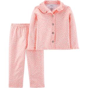 imageSimple Joys by Carters babygirls 2piece Coat Style Pajama SetPink White Dots