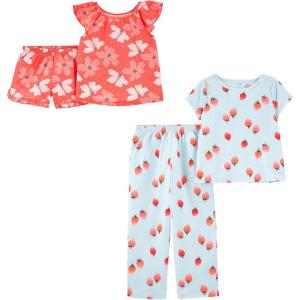 imageSimple Joys by Carters girls 4piece Polyester Pajama SetBerryFloral