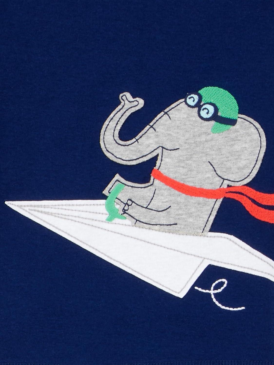 imageSimple Joys by Carters Babies Toddlers and Girls 6Piece SnugFit Cotton Pajama Set Pack of 3Green StripeGrey TrucksNavy ElephantOrange Stripe