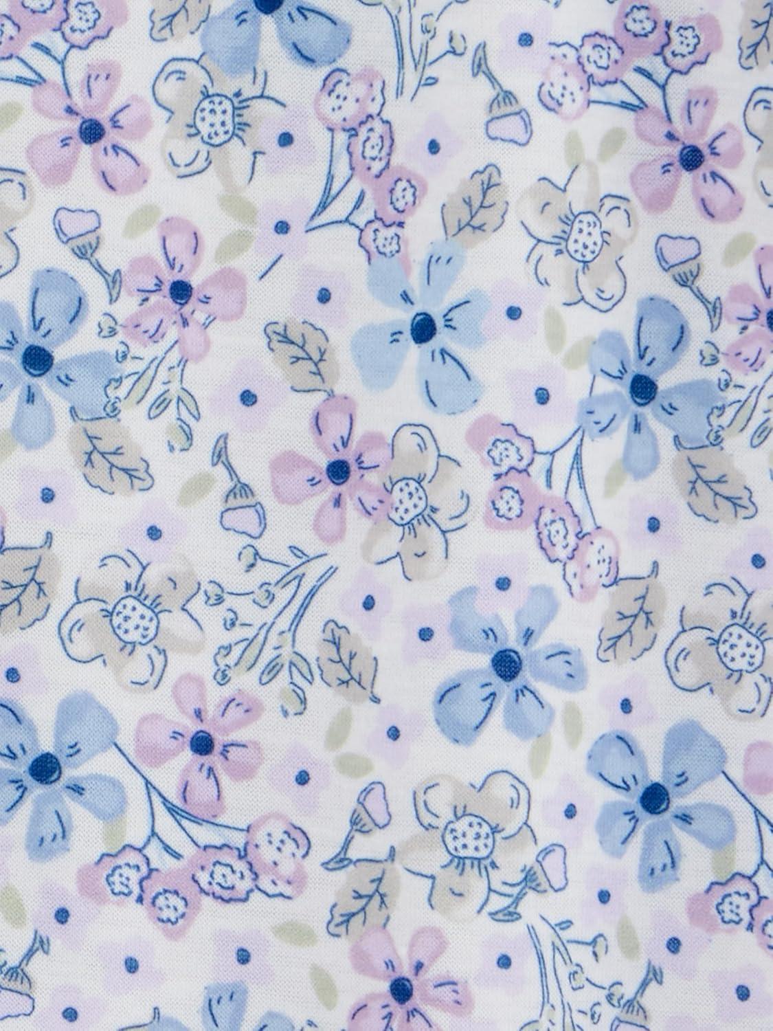 imageSimple Joys by Carters Baby and Toddler Girls 3 Pack Loose Fit Polyester Jersey Footed PajamasFloral Cherry