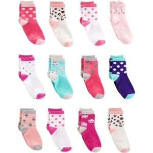imageSimple Joys by Carters babyboys 12pack SocksAnimal PrintAvocadosCatDots
