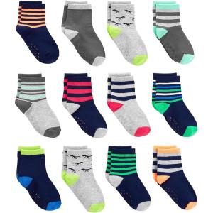 imageSimple Joys by Carters babyboys 12pack SocksMulticolorDinosaurStripe