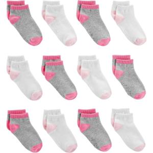 imageSimple Joys by Carters babyboys 12pack SocksPinkGreyWhite