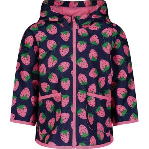imageSimple Joys by Carters Baby Girls Rain Jacket Raincoat WaterResistant Hooded Rain Slicker for 2T8 yearsNavy Strawberry