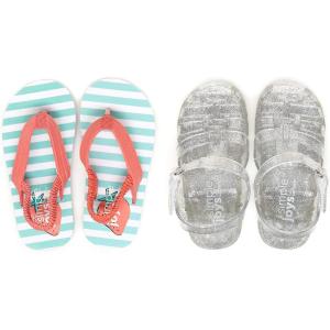 image:imageSimple Joys by Carters girls Kimmie Nora Jelly SetSilverTurquoise Blue Stripe